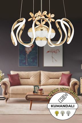 لوستر طلائی آلومینیوم Capella Aydınlatma - کد 854759285