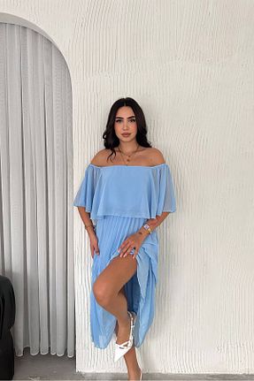 لباس آبی زنانه بافتنی Neşeli Butik - کد 927842276