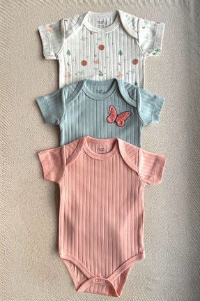 بادی و سرهمی نوزادی رنگی بچه گانه پارچه HAFY BABY - کد 927841255