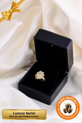 انگشتر نقره طلائی زنانه زیرکن Lucente Jewellery - کد 903690028