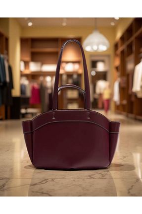 کیف دوشی زرشکی زنانه چرم مصنوعی Zara - کد 927862889
