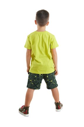ست بالاتنه و پائین تنه خاکی بچه گانه بافت Denokids - کد 802023644