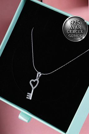 گردنبند نقره سفید زنانه 925 عیار Mimodish - کد 927603225