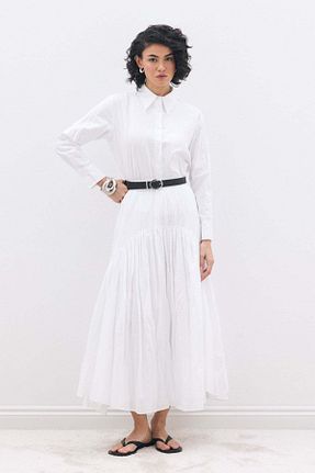 ست بالاتنه و پائین تنه سفید زنانه SENA GÜVEN - کد 924350735