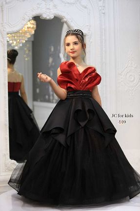 لباس مجلسی و فارغ التحصیلی قرمز بچه گانه ساتن Kids - کد 927913032