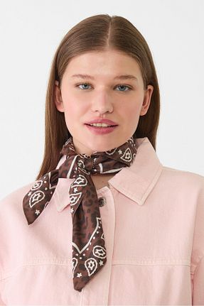 دستمال گردن قهوه ای زنانه پلی استر Stradivarius - کد 927870189