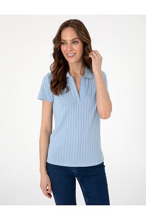 تیشرت آبی زنانه اسلیم فیت Pierre Cardin - کد 927890975
