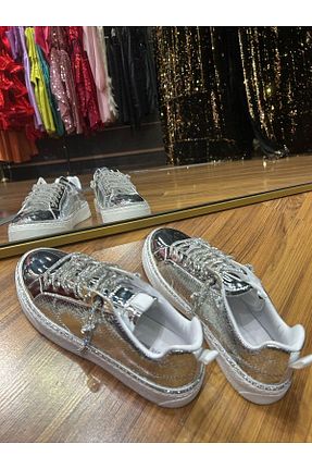 کفش اسنیکر متالیک زنانه SELVİLERBUTİK - کد 927889052