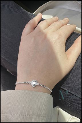 دستبند جواهر متالیک زنانه سنگ طبیعی MAZEN - کد 927894323