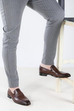 کفش کژوال قهوه ای مردانه چرم خالص Fast Step - کد 36406598