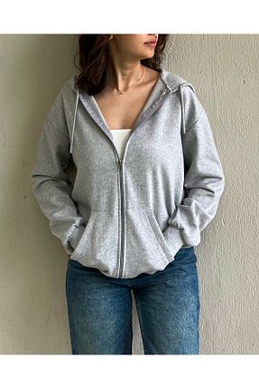 کت طوسی زنانه اورسایز WNWGKN - کد 653185627