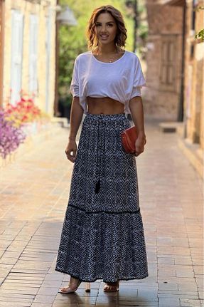 دامن سرمه ای زنانه Nevin Kaya Moda - کد 927896885