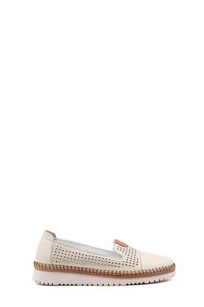 کفش کژوال بژ زنانه چرم خالص Fast Step - کد 799321628