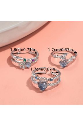 انگشتر جواهر طوسی زنانه زیرکن Takıtolia - کد 927909687