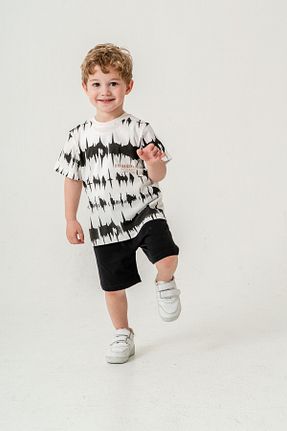 ست بالاتنه و پائین تنه مشکی بچه گانه بافت Titimixkids - کد 928080573