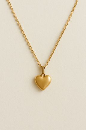 گردنبند استیل ( فولاد ) زرد زنانه استیل ضد زنگ shop - کد 927913290