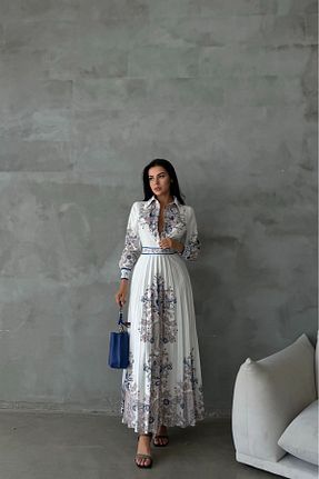 لباس سفید زنانه بافت Neşeli Butik - کد 927909350