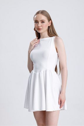 لباس سفید زنانه بافت LOVES AGAZA - کد 927921246