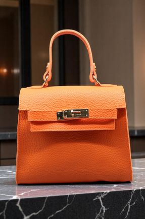 کیف دوشی نارنجی زنانه چرم مصنوعی HFKY - کد 927919936