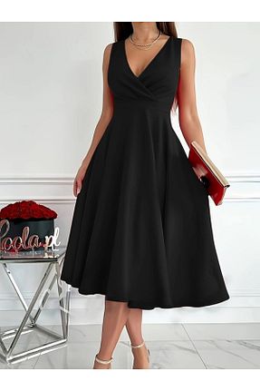 لباس مجلسی و فارغ التحصیلی مشکی زنانه کرپ Masspera - کد 927920458