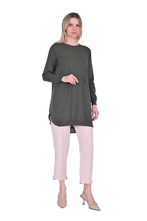 تونیک حجاب خاکی زنانه پنبه ای Invee - کد 846613475