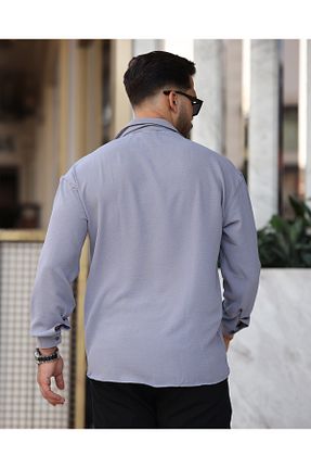 پیراهن طوسی مردانه اورسایز viperkombin - کد 927922186
