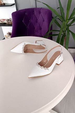 کفش مجلسی سفید زنانه پارچه ای LA CALZATURE - کد 927934498