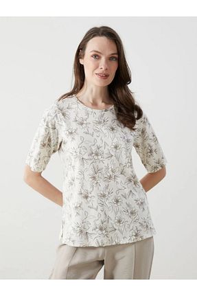 تیشرت نباتی زنانه رگولار LC Waikiki - کد 927933435