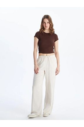 تیشرت قهوه ای زنانه Relaxed LC Waikiki - کد 927934465