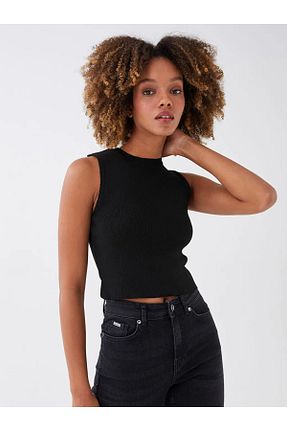 تیشرت مشکی زنانه Relaxed LC Waikiki - کد 928087283