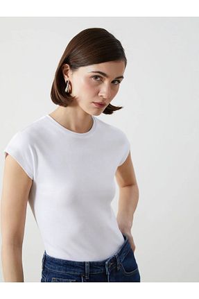 تیشرت سفید زنانه رگولار LC Waikiki - کد 927933746