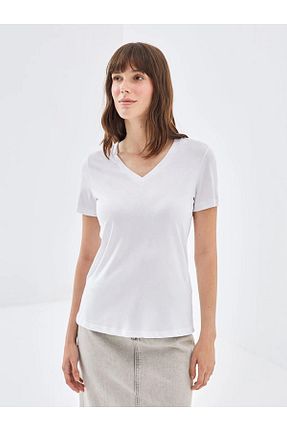 تیشرت سفید زنانه Relaxed LC Waikiki - کد 927934147