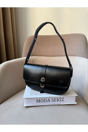 کیف دوشی مشکی زنانه چرم مصنوعی Moda Sekiz - کد 927937705