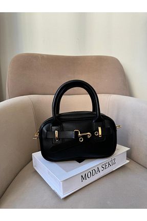 کیف دوشی مشکی زنانه چرم مصنوعی Moda Sekiz - کد 927939272