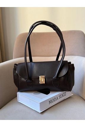 کیف دوشی قهوه ای زنانه چرم مصنوعی Moda Sekiz - کد 927938439