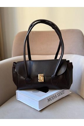 کیف دوشی قهوه ای زنانه چرم مصنوعی Moda Sekiz - کد 927938439