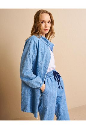 تونیک حجاب آبی زنانه بافتنی Kayra - کد 927940536
