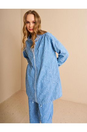 تونیک حجاب آبی زنانه بافتنی Kayra - کد 927940536