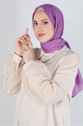 شال بنفش زنانه ابریشم Alvina - کد 802008955