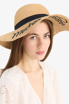 کلاه قهوه ای زنانه حصیر Defacto - کد 927944698