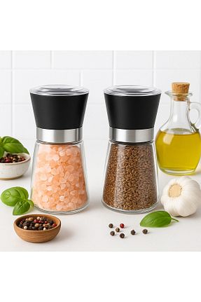 آسیاب قهوه و ادویه مشکی شیشه Vivien Home - کد 888117517