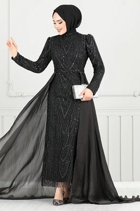 لباس مجلسی حجاب مشکی ModaMerve - کد 927950864