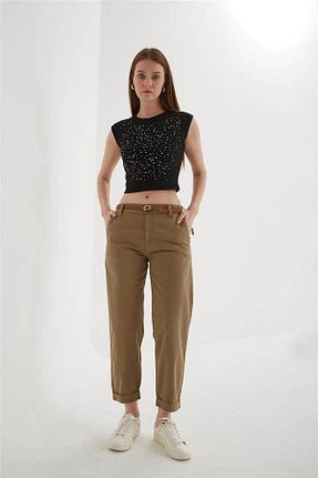 شلوار خاکی زنانه جین Fashion Friends - کد 927963826