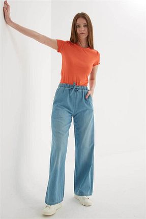 شلوار آبی زنانه پنبه ای Fashion Friends - کد 927958648