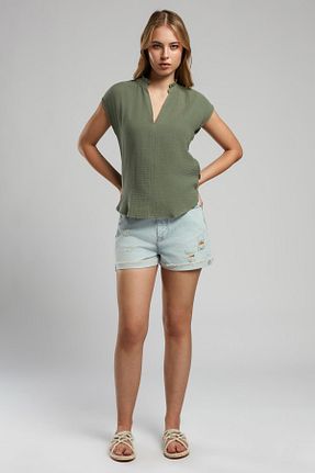 بلوز خاکی زنانه ساده Lee Cooper - کد 927968527