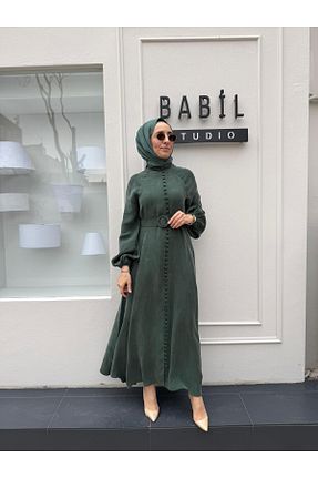 لباس حجاب خاکی زنانه رگولار TERZİ DÜKKANI - کد 927969722