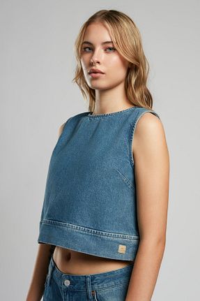 بلوز سرمه ای زنانه ساده Lee Cooper - کد 927974810