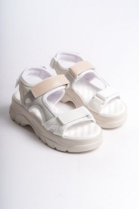 صندل سفید زنانه پاشنه ضخیم Solo Bag - کد 927970390