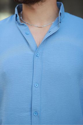 پیراهن آبی مردانه یقه پیراهنی Valiberta - کد 928149178