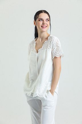 ست لباس راحتی نباتی زنانه طرح دار Genel Markalar - کد 810104603